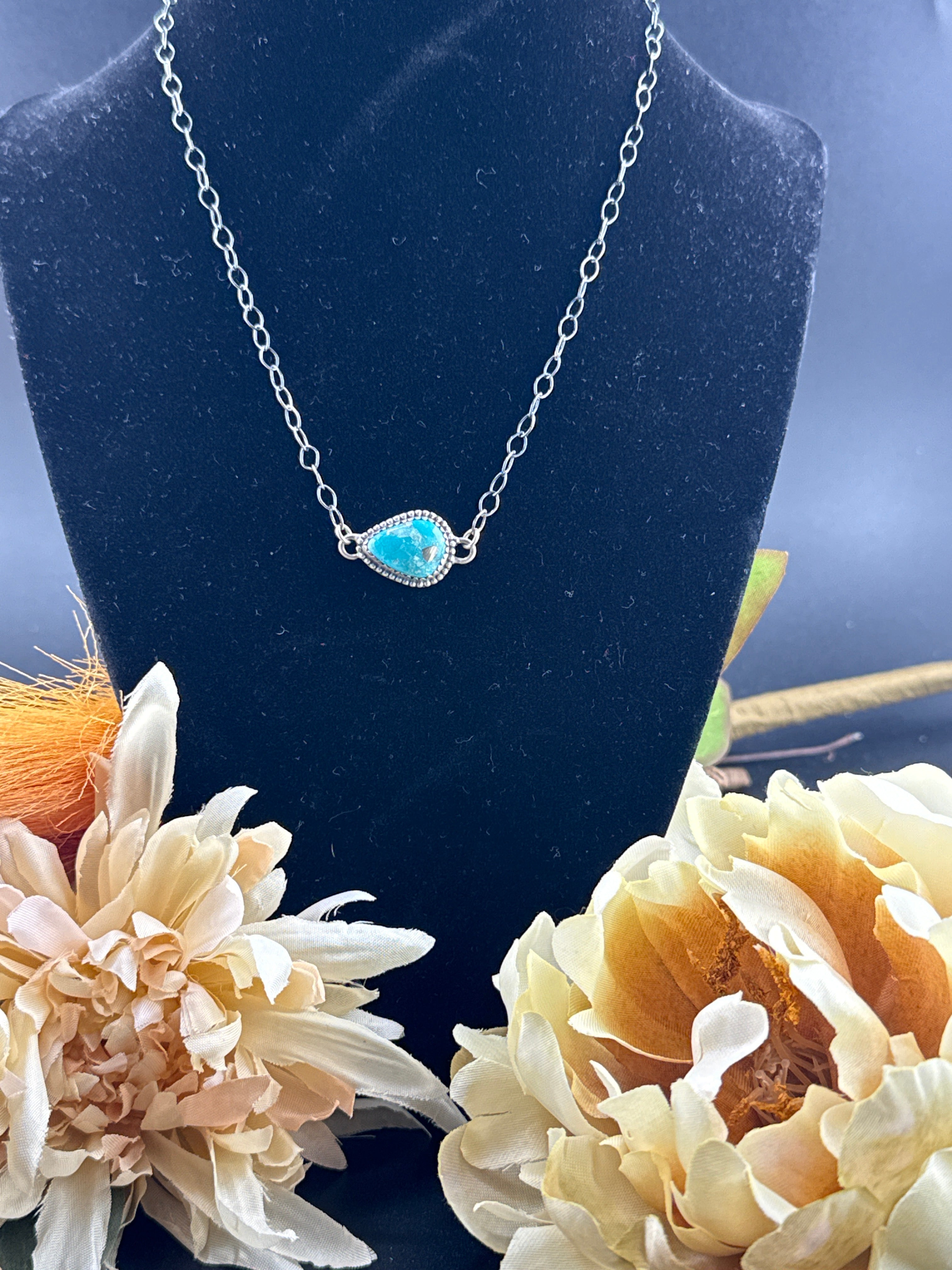 White Water turquoise 925 necklace